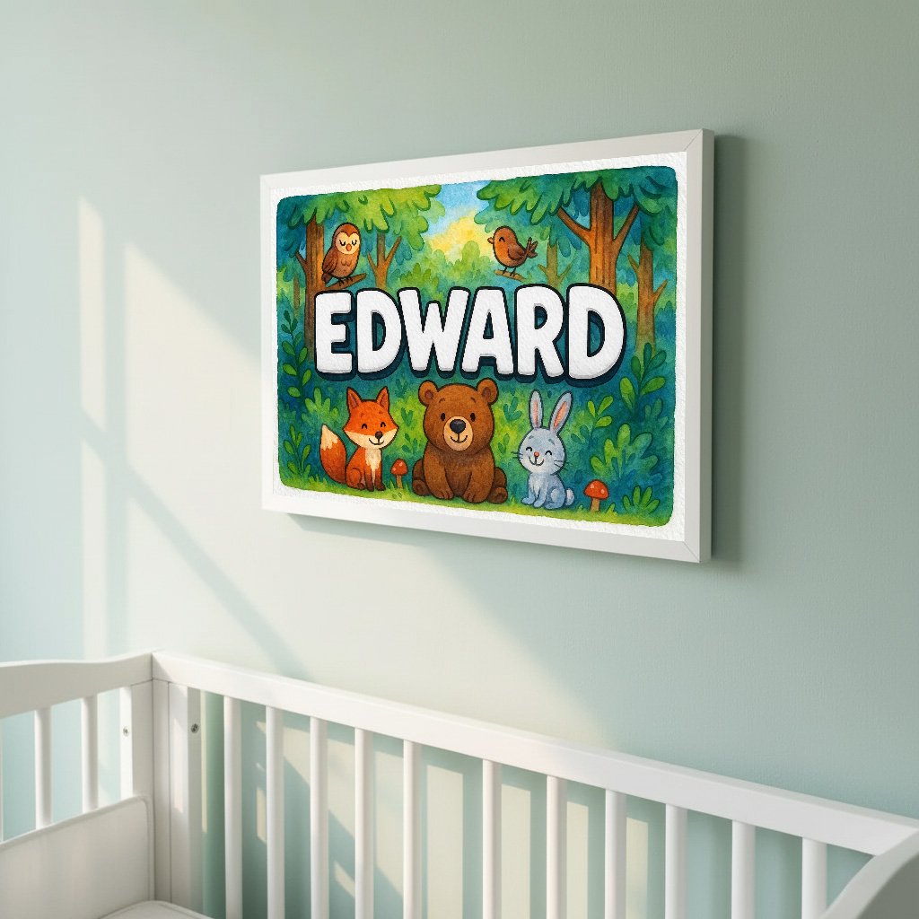 Personalized name art for Edward