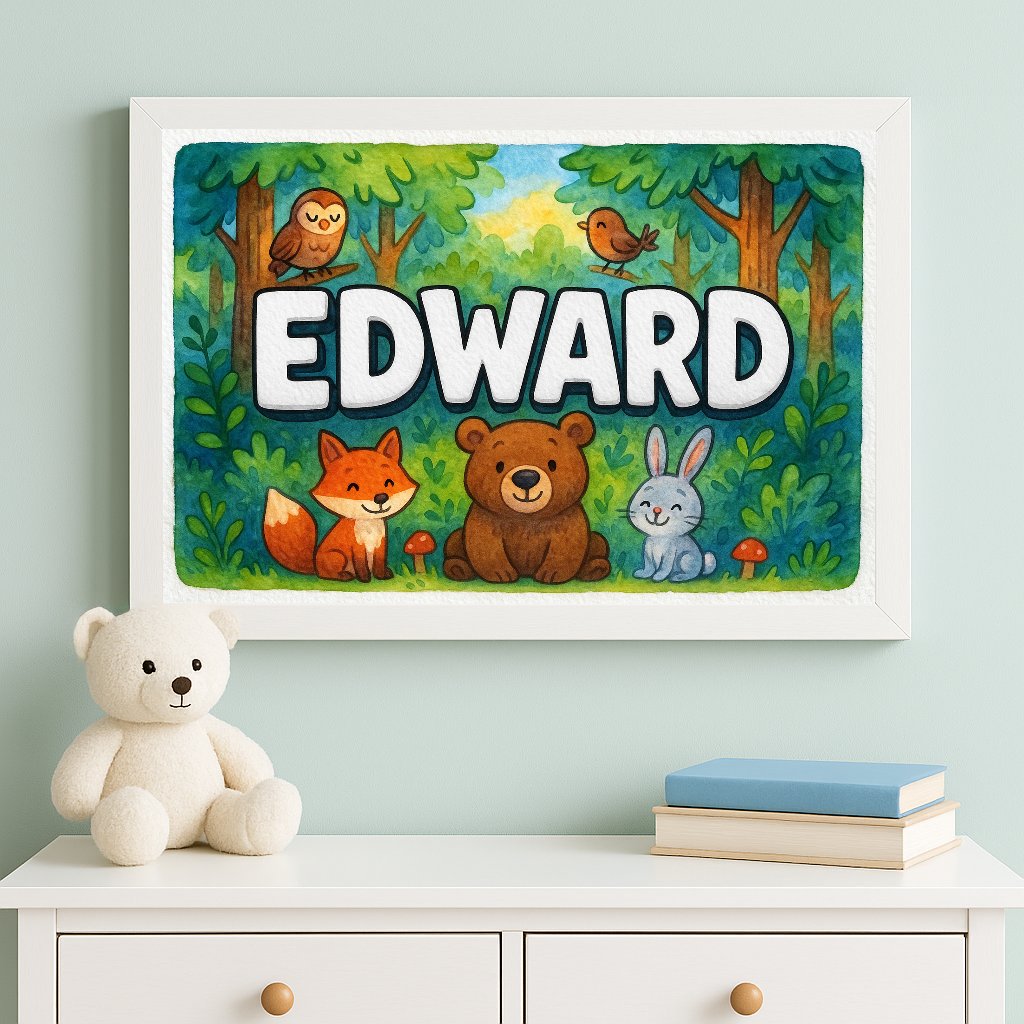 Personalized name art for Edward