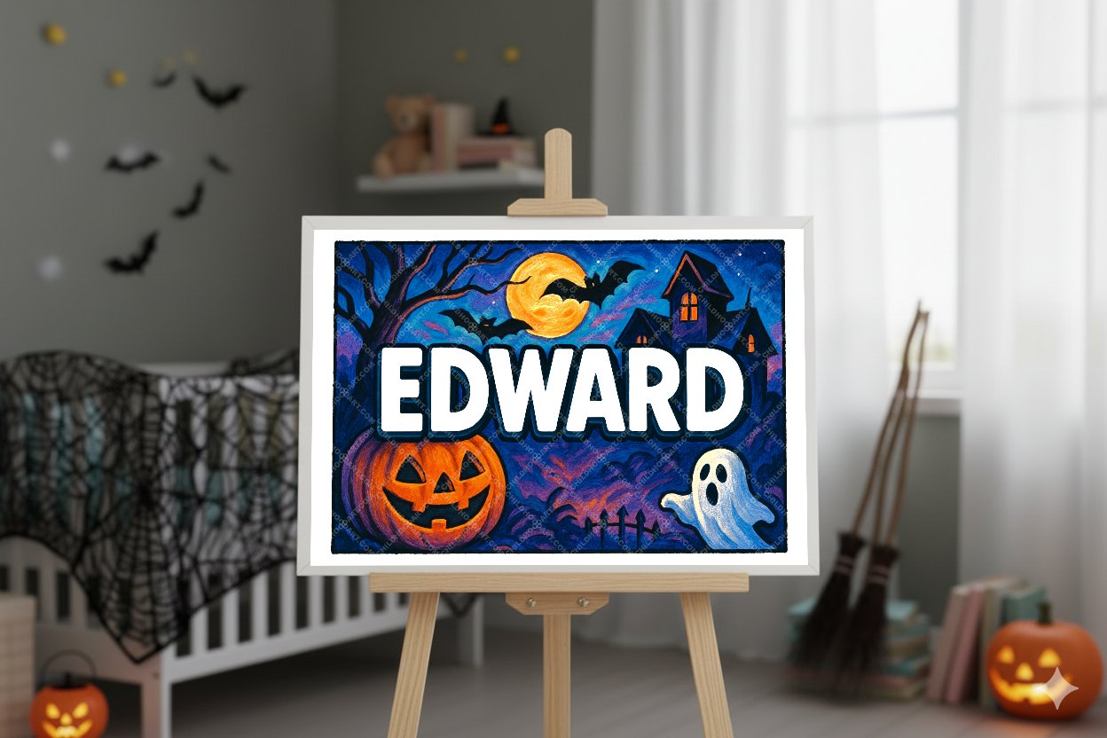 Personalized name art for Edward