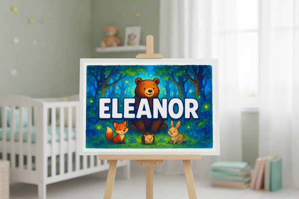 Eleanor’s Personalized Forest Friends Art