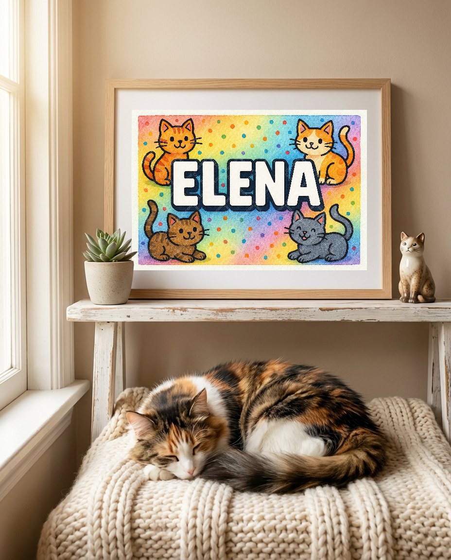 Personalized name art for Elena