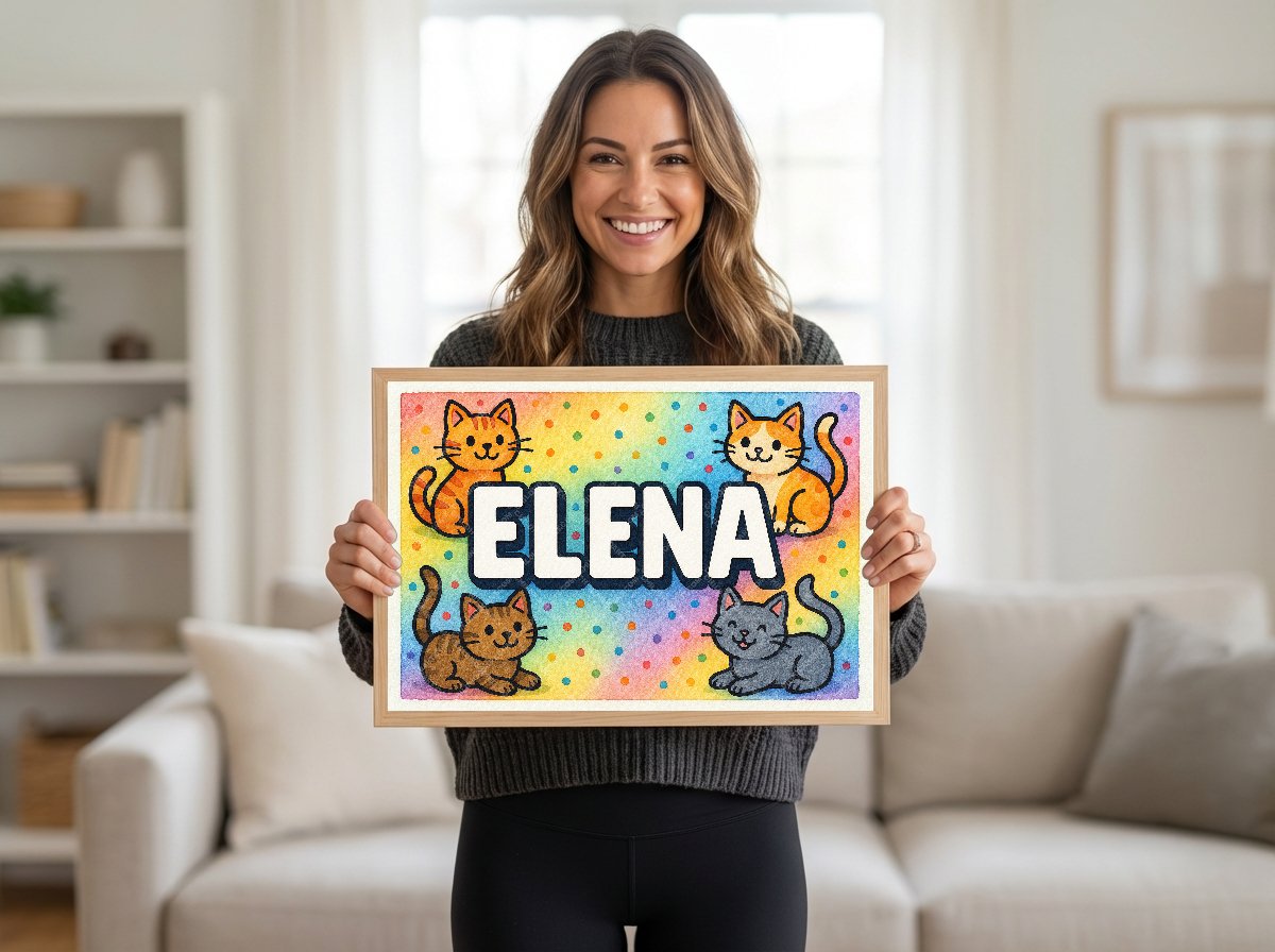 Personalized name art for Elena