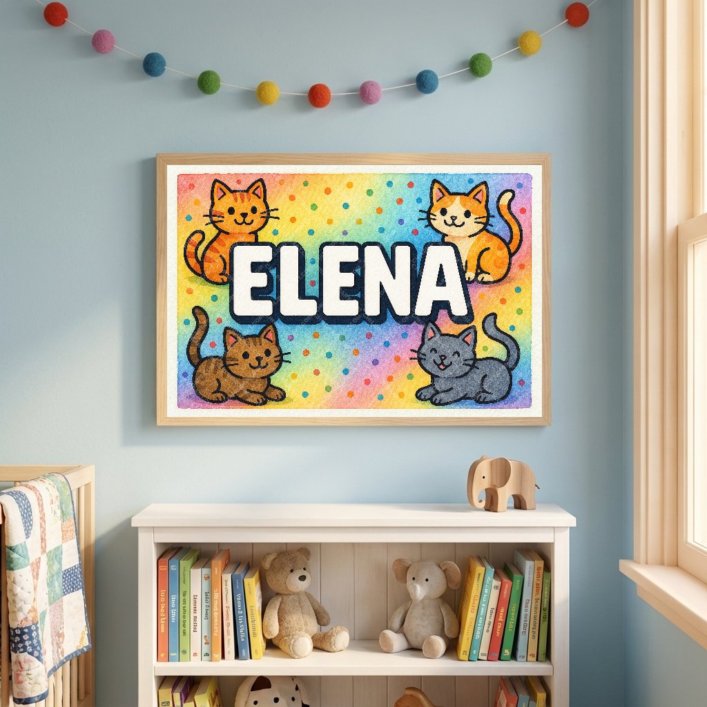 Personalized name art for Elena