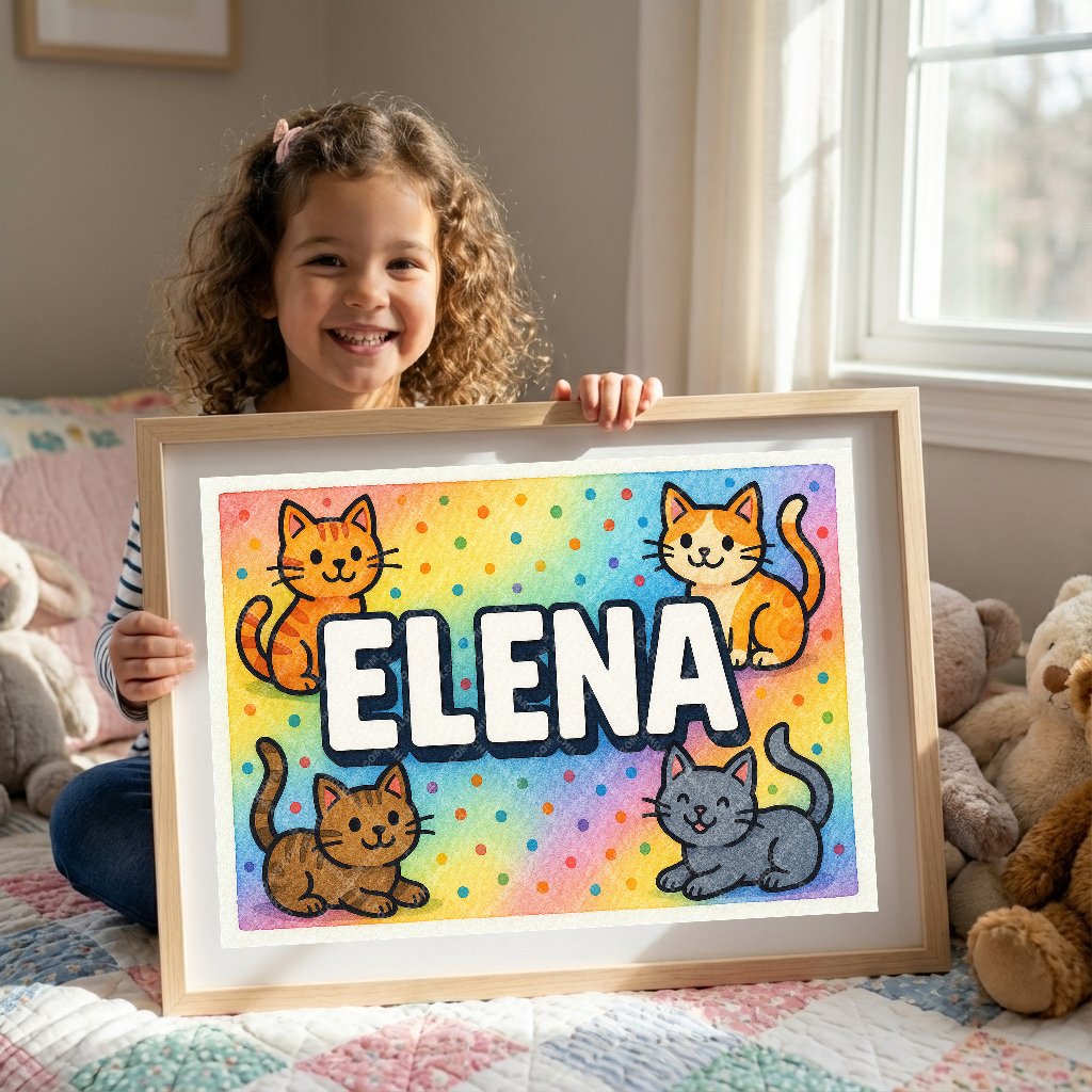 Personalized name art for Elena