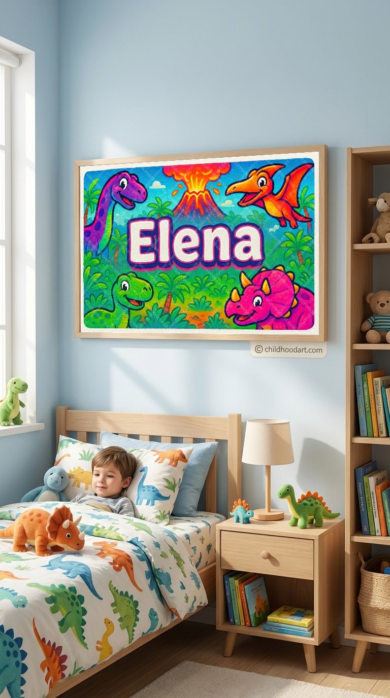 Personalized name art for Elena