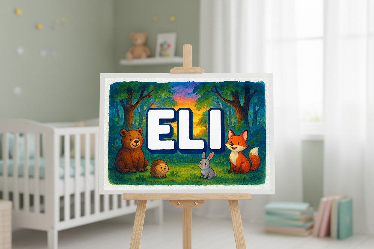 Personalized name art for Eli