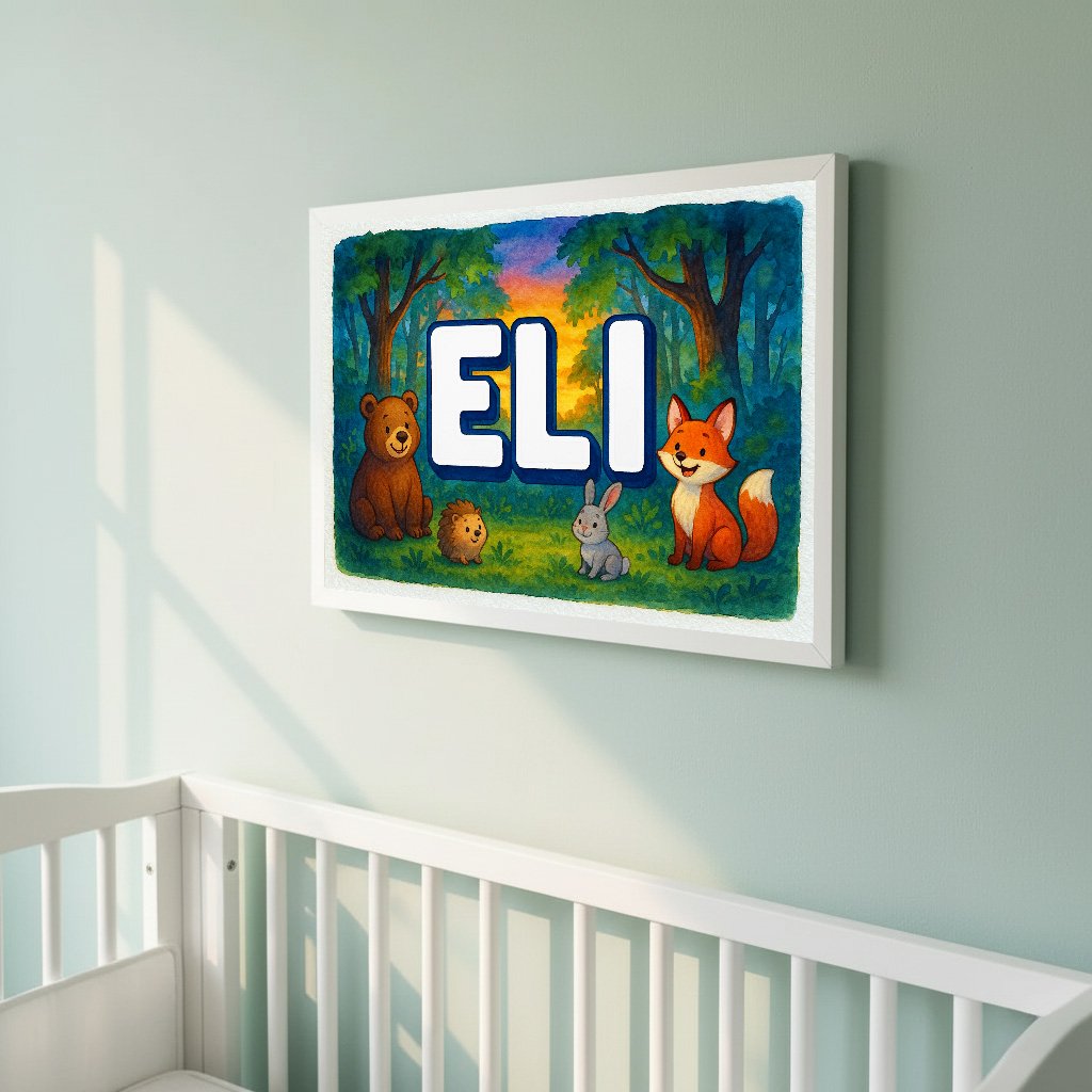 Personalized name art for Eli