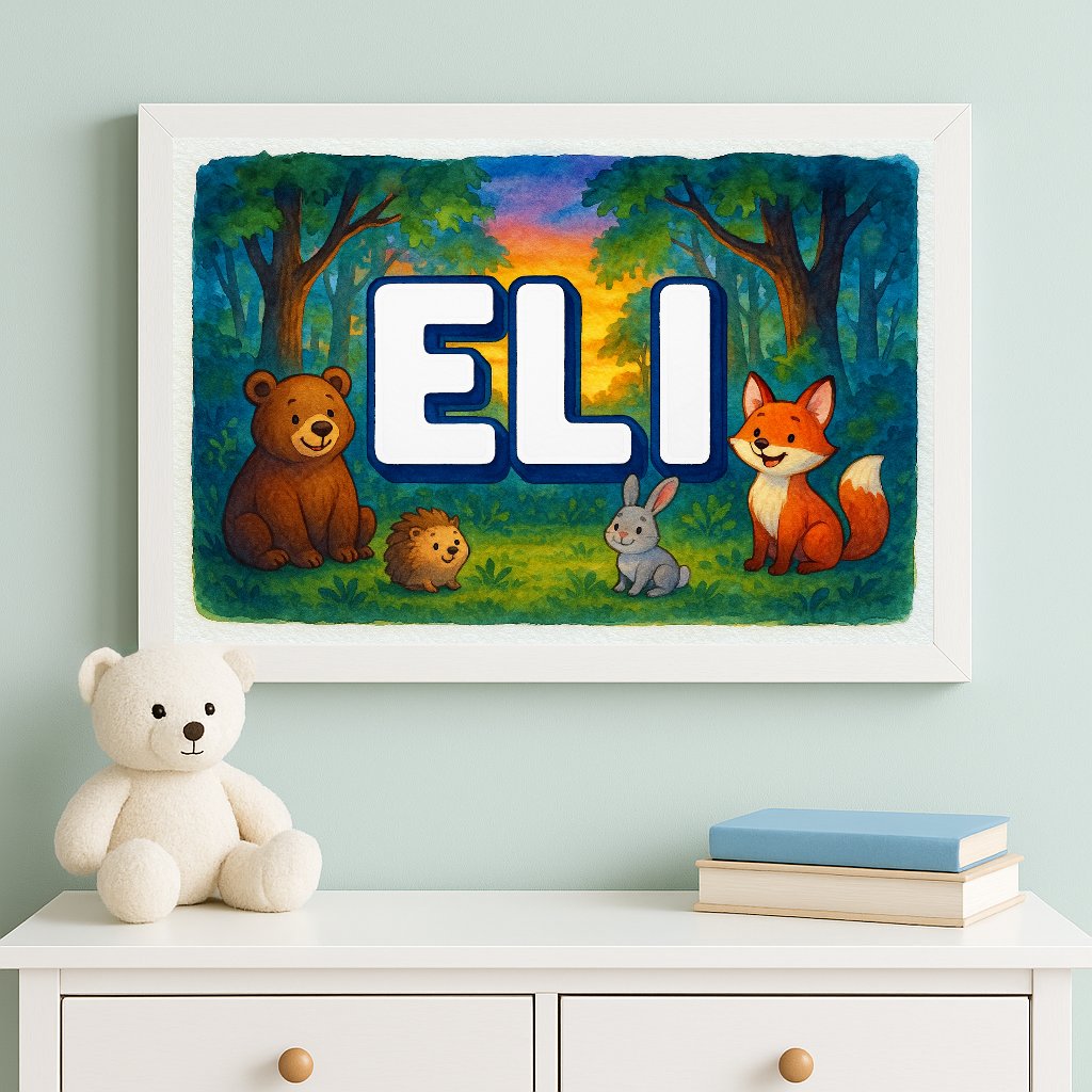 Personalized name art for Eli