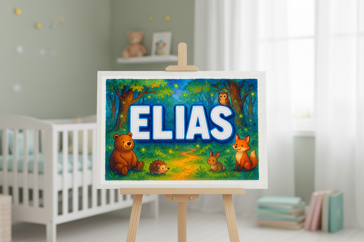 Personalized name art for Elias