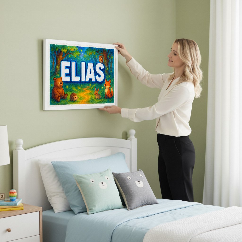 Personalized name art for Elias