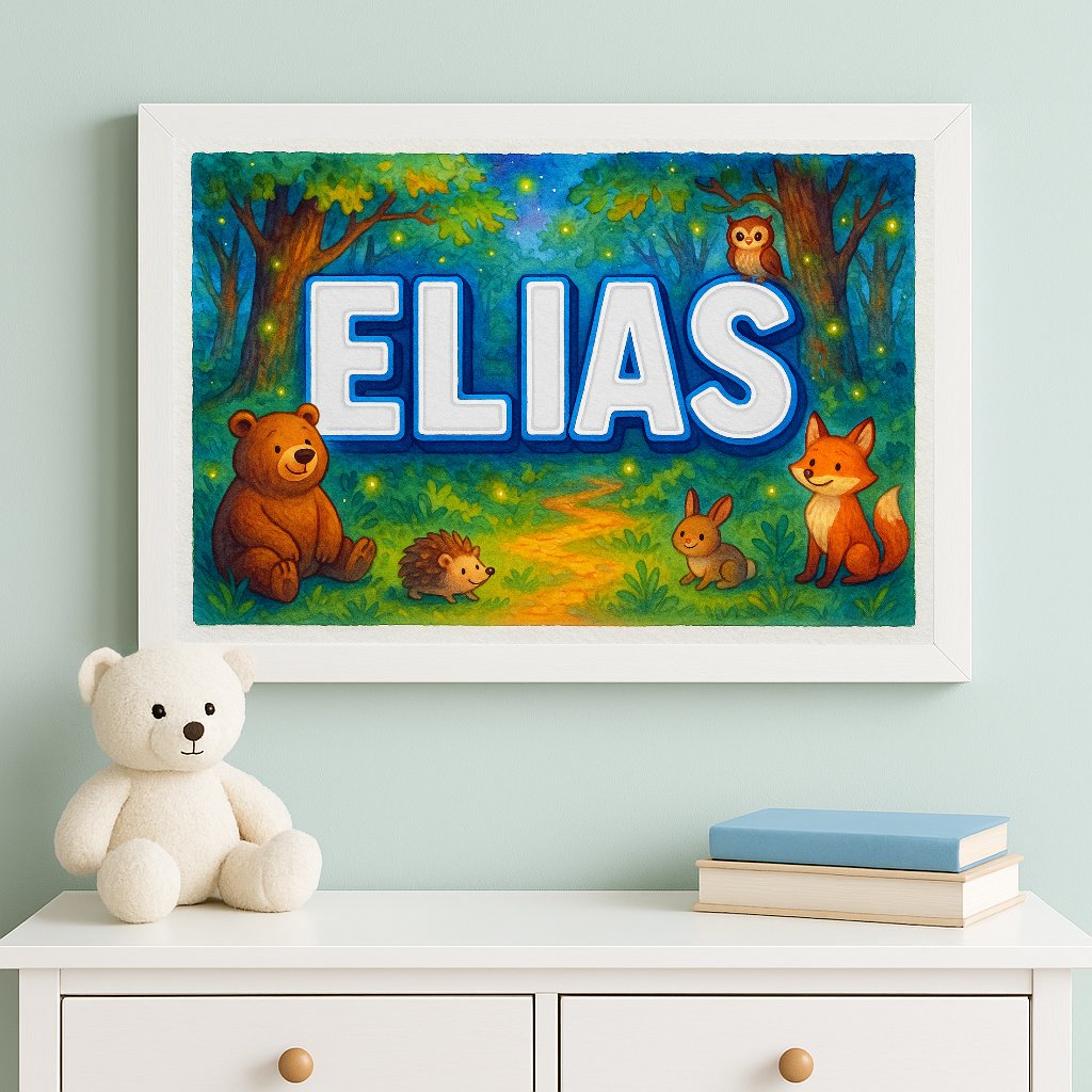 Personalized name art for Elias