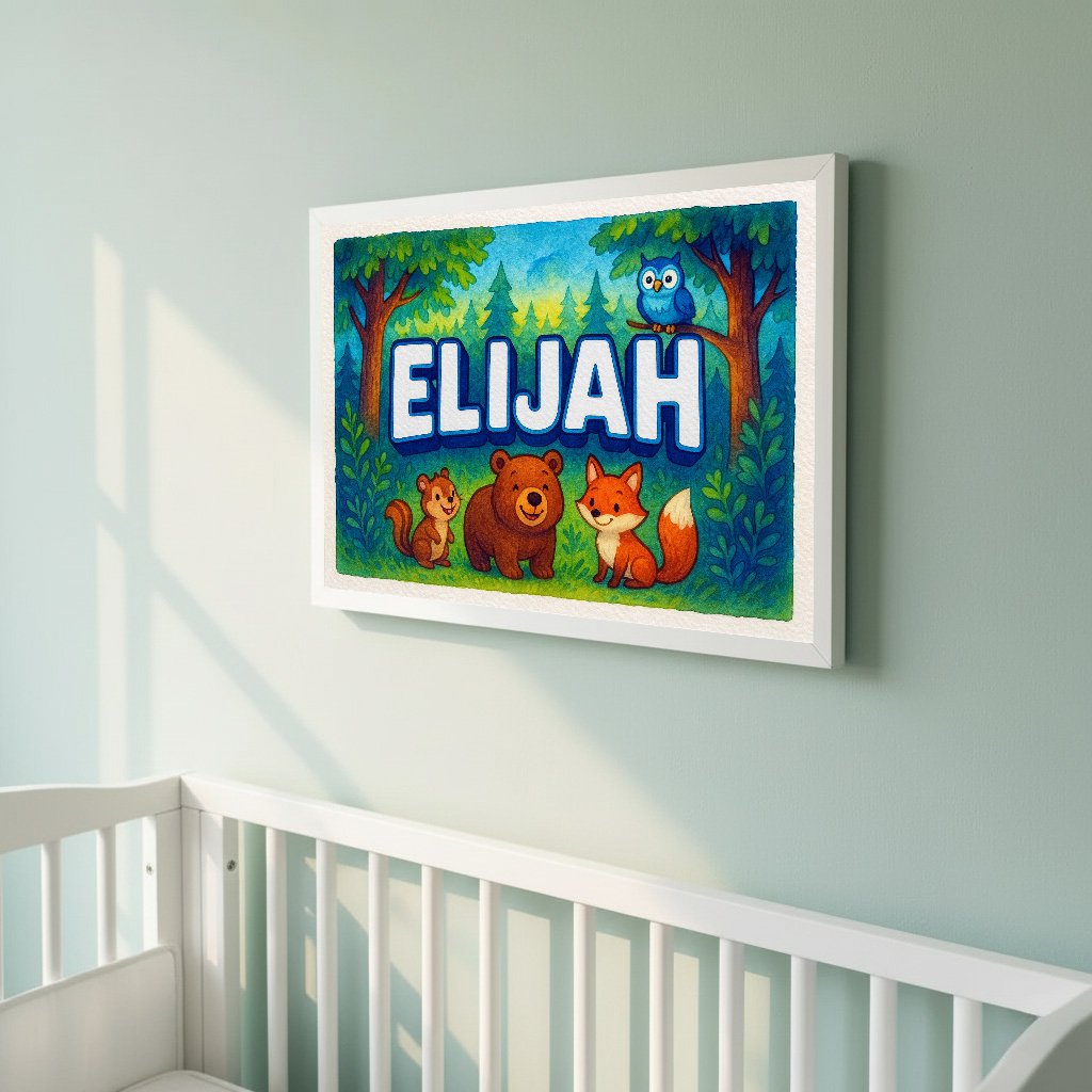 Personalized name art for Elijah