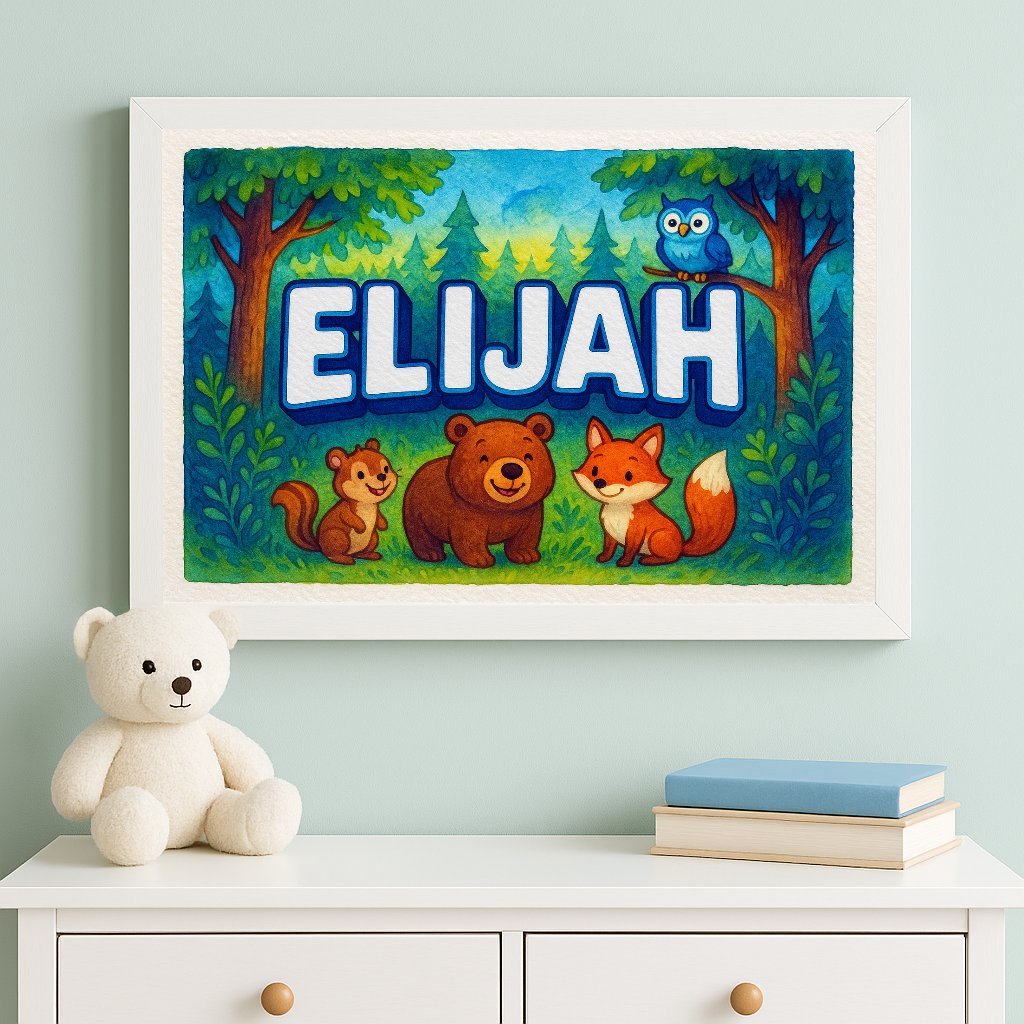 Personalized name art for Elijah