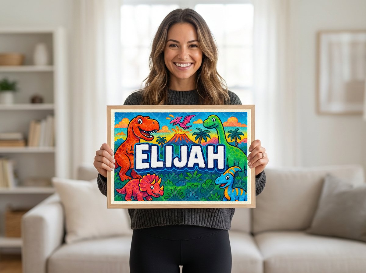 Personalized name art for Elijah