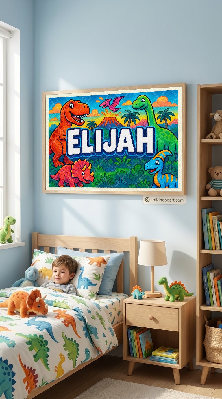 Personalized name art for Elijah