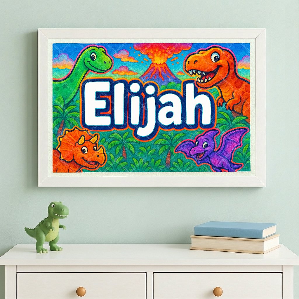 Personalized name art for Elijah