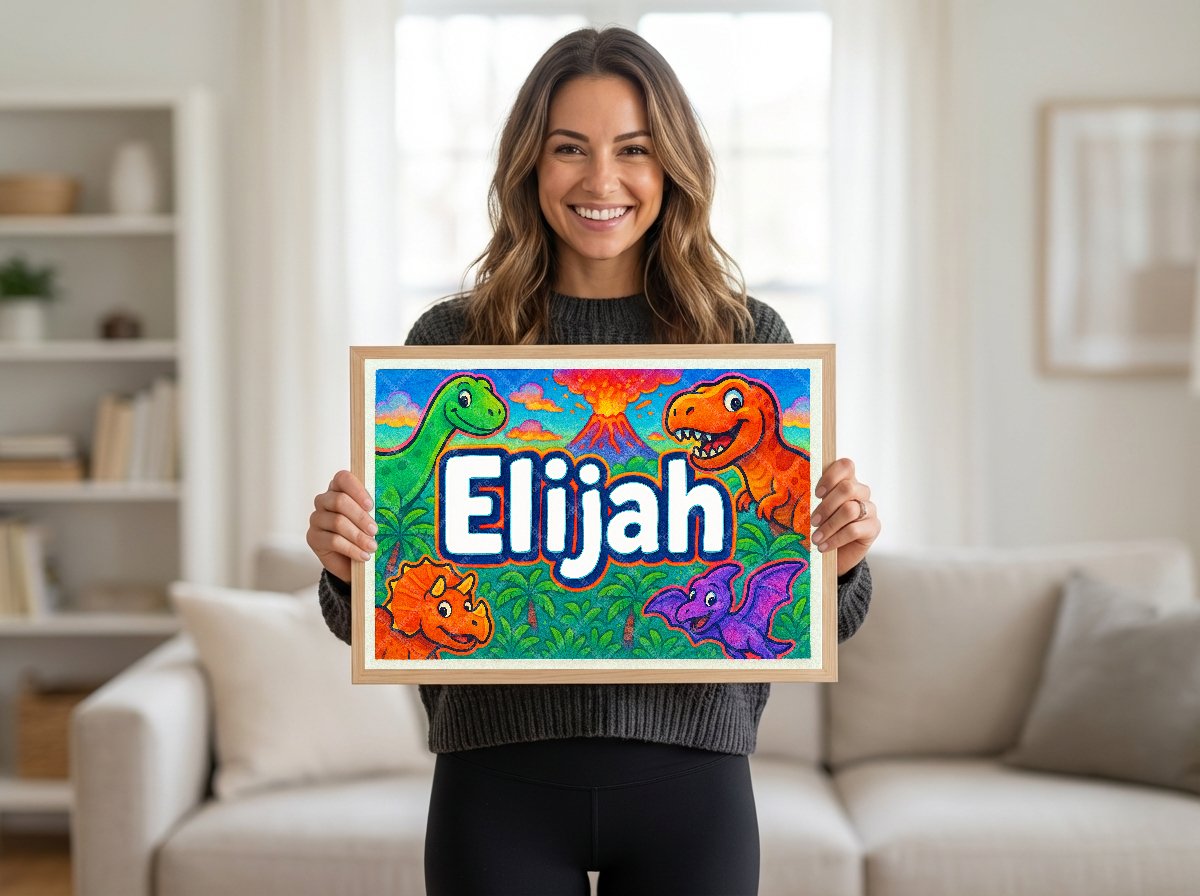 Personalized name art for Elijah