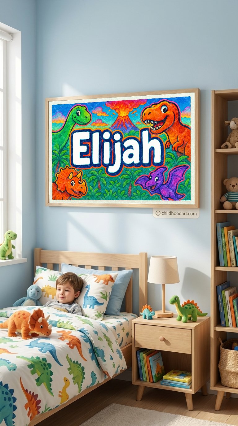 Personalized name art for Elijah