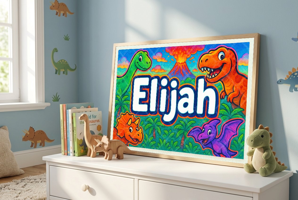 Personalized name art for Elijah