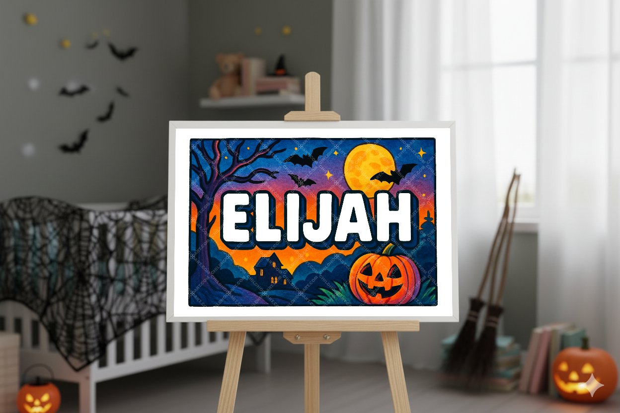 Personalized name art for Elijah
