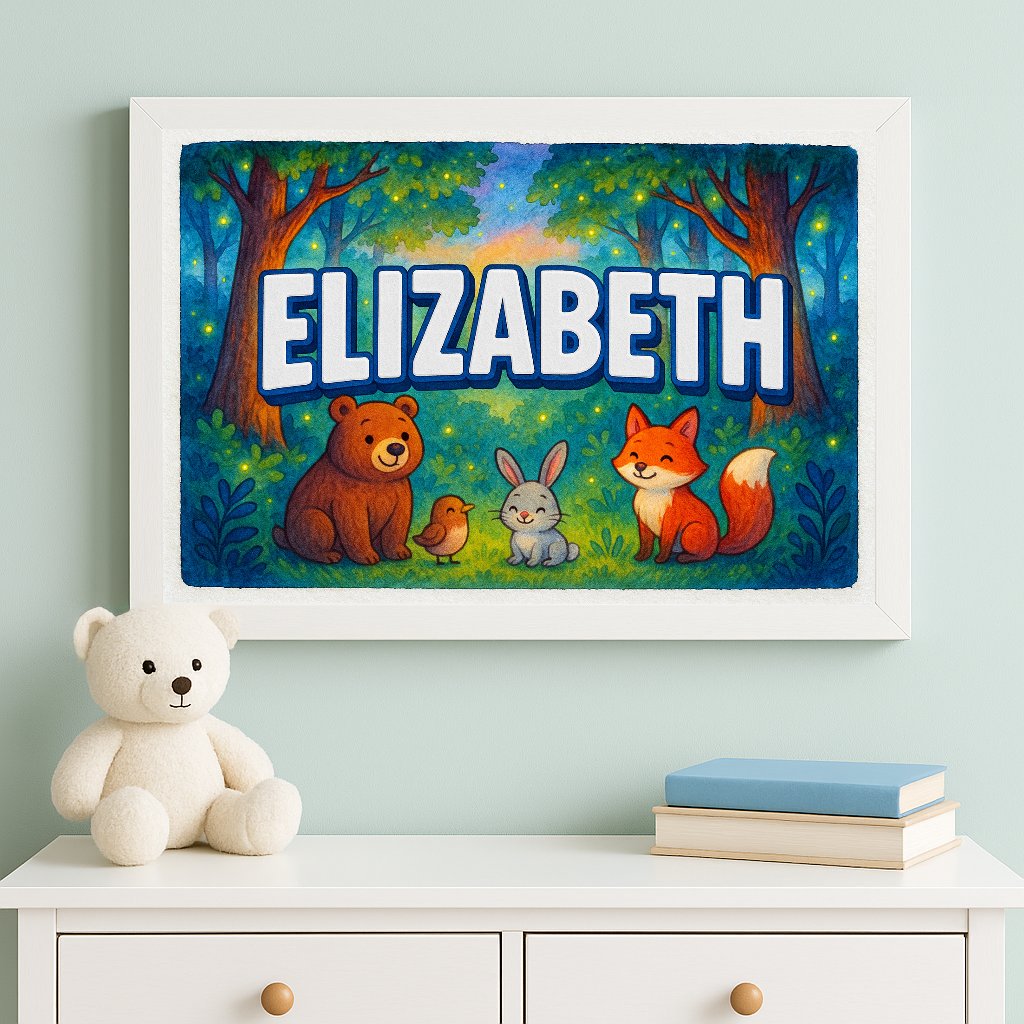 Personalized name art for Elizabeth
