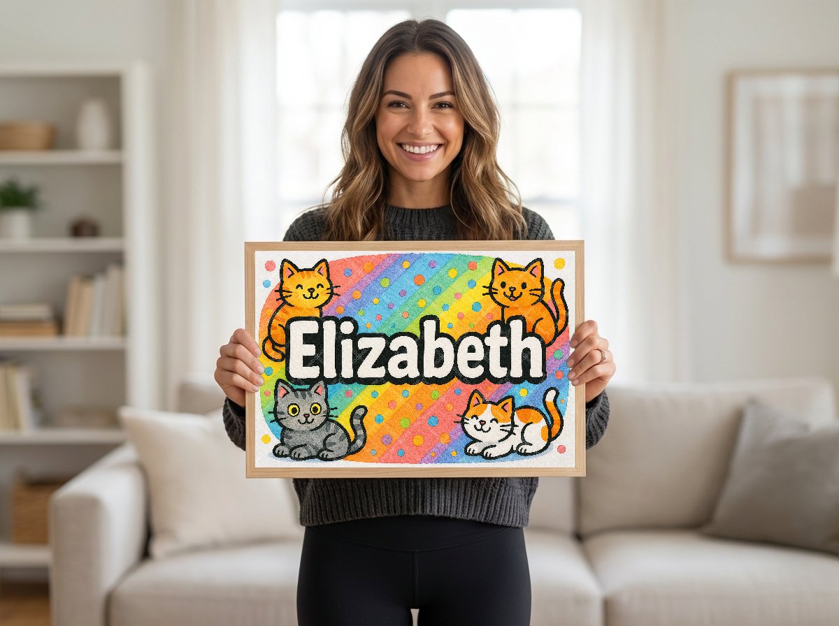 Personalized name art for Elizabeth