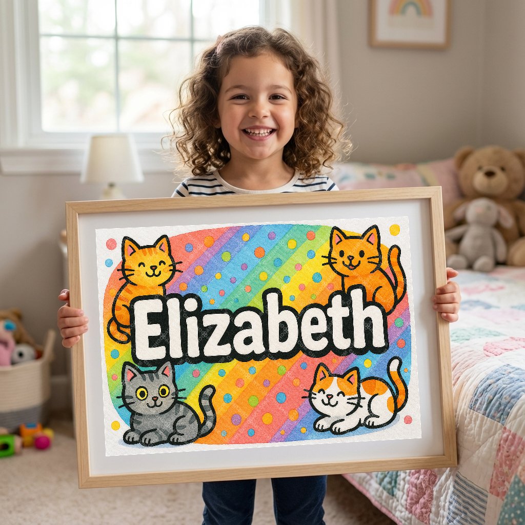 Personalized name art for Elizabeth