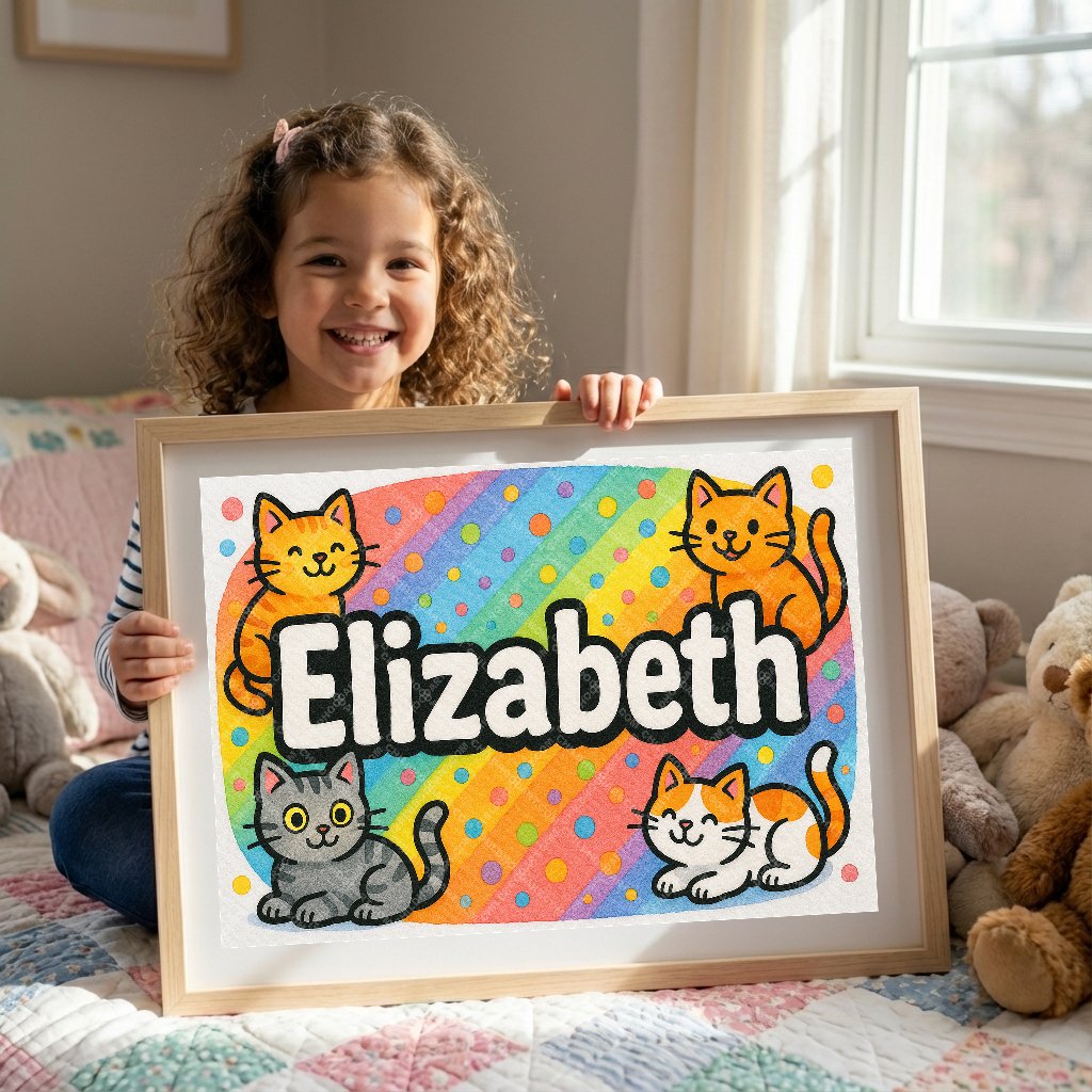 Personalized name art for Elizabeth
