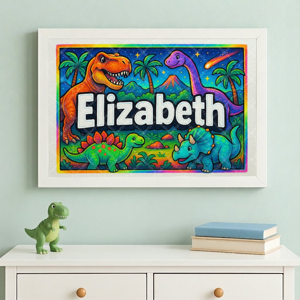 Personalized name art for Elizabeth