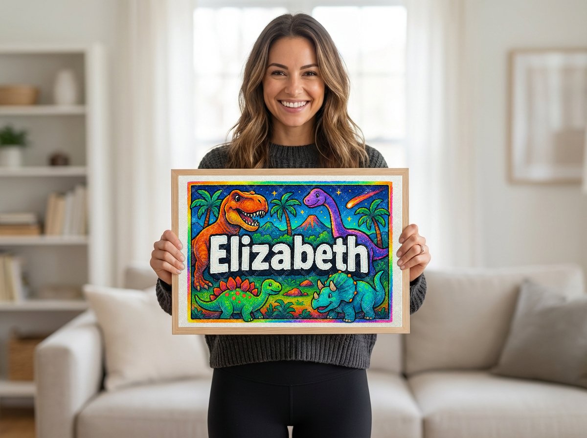 Personalized name art for Elizabeth
