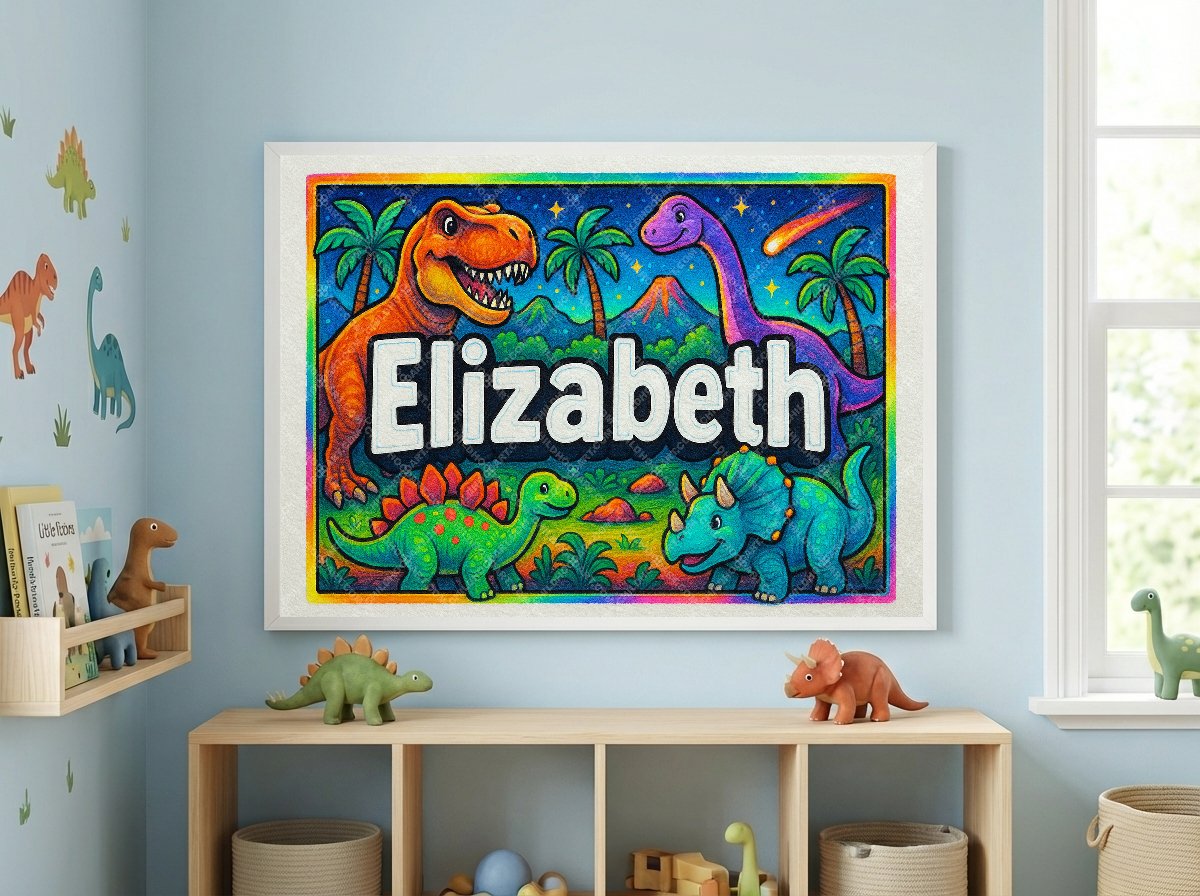 Personalized name art for Elizabeth