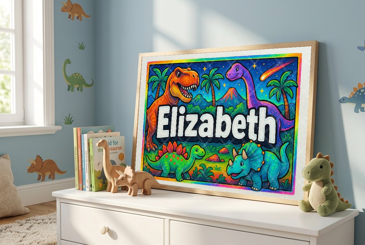 Personalized name art for Elizabeth