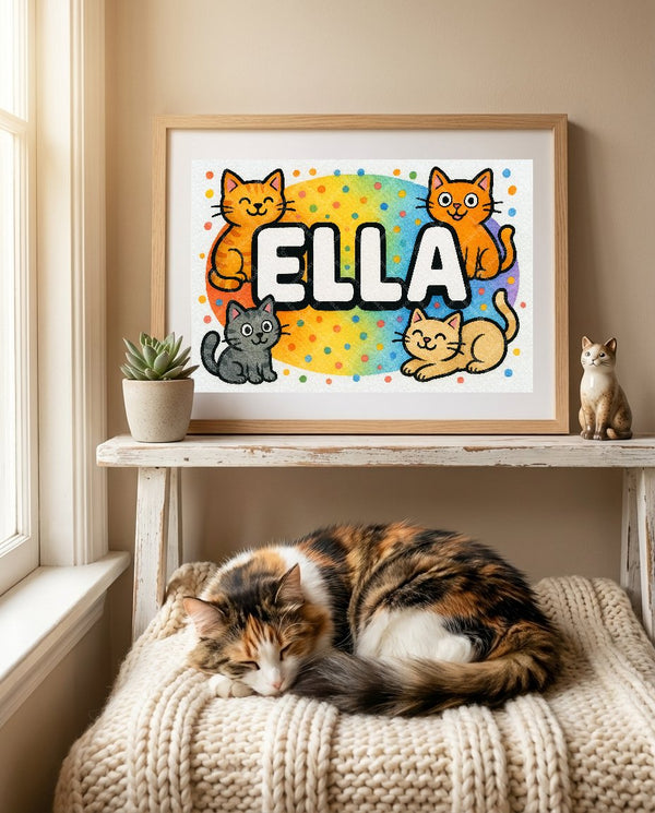 Ella Colorful Cats Art