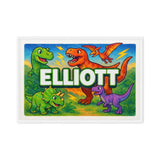 Elliott Name Art - Dinosaur Adventure personalized wall print for kids