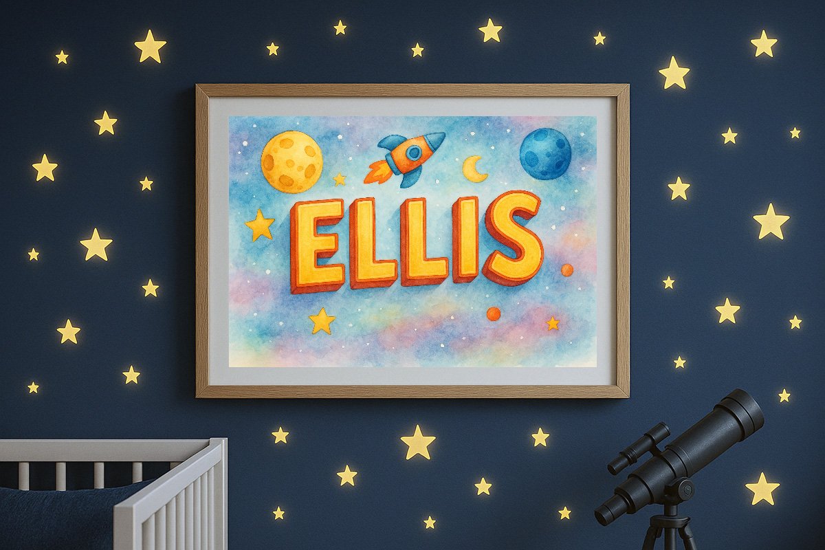 Ellis Personalized Outer Space Art 02