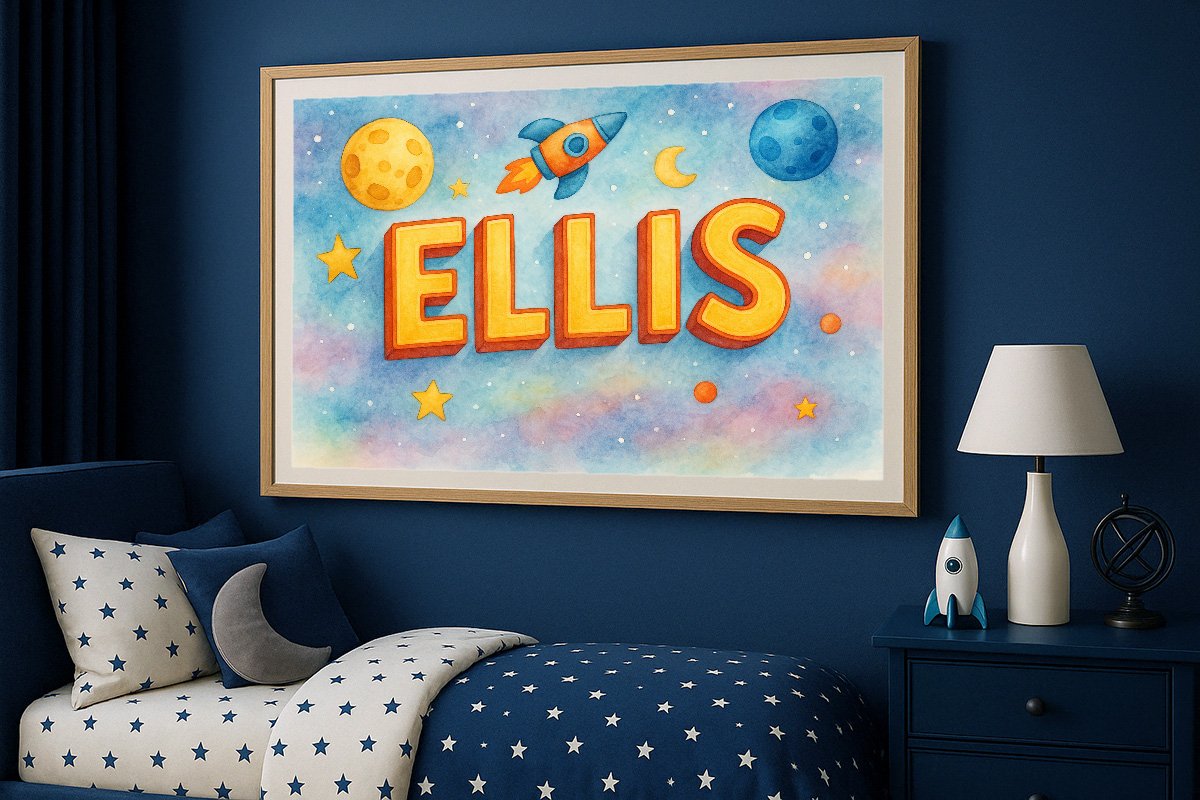 Ellis Personalized Outer Space Art 02