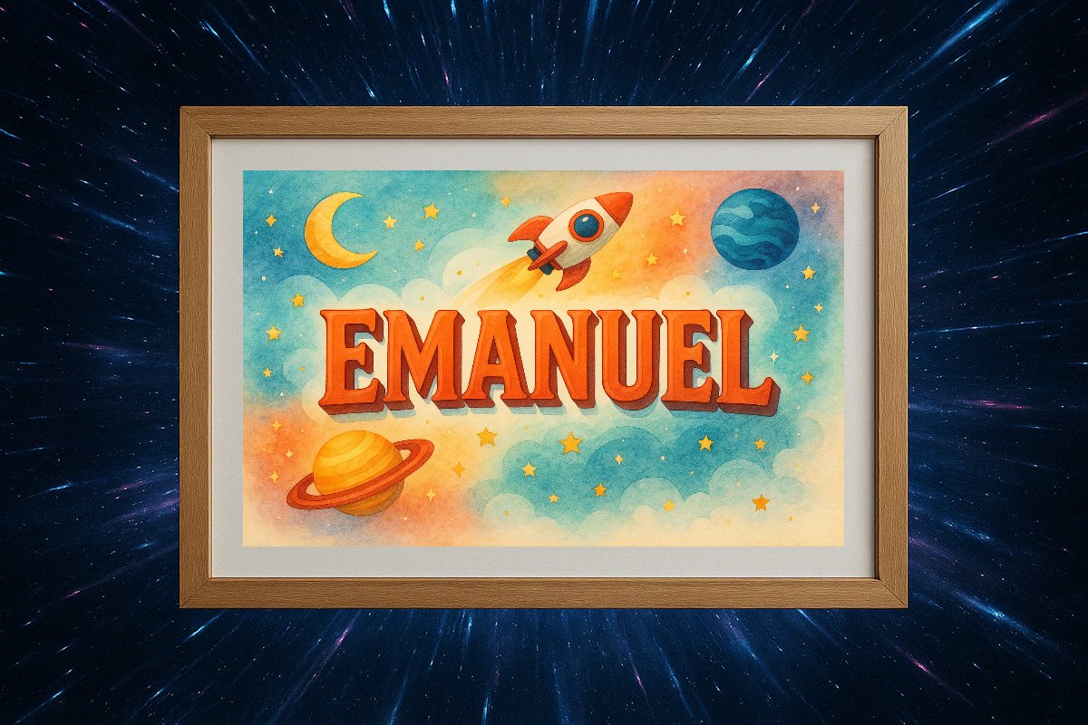 Emanuel Personalized Outer Space Art 1175