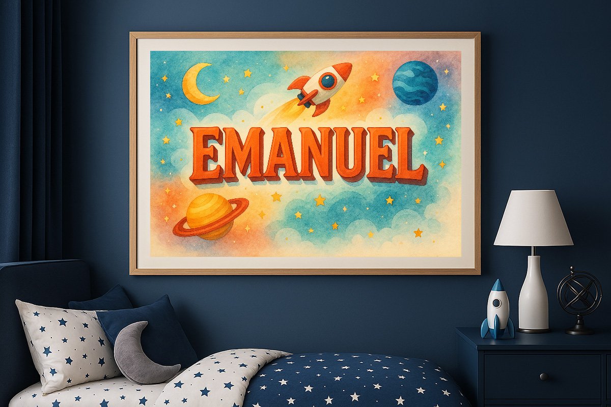 Emanuel Personalized Outer Space Art 1175