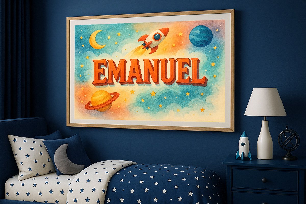 Emanuel Personalized Outer Space Art 1175
