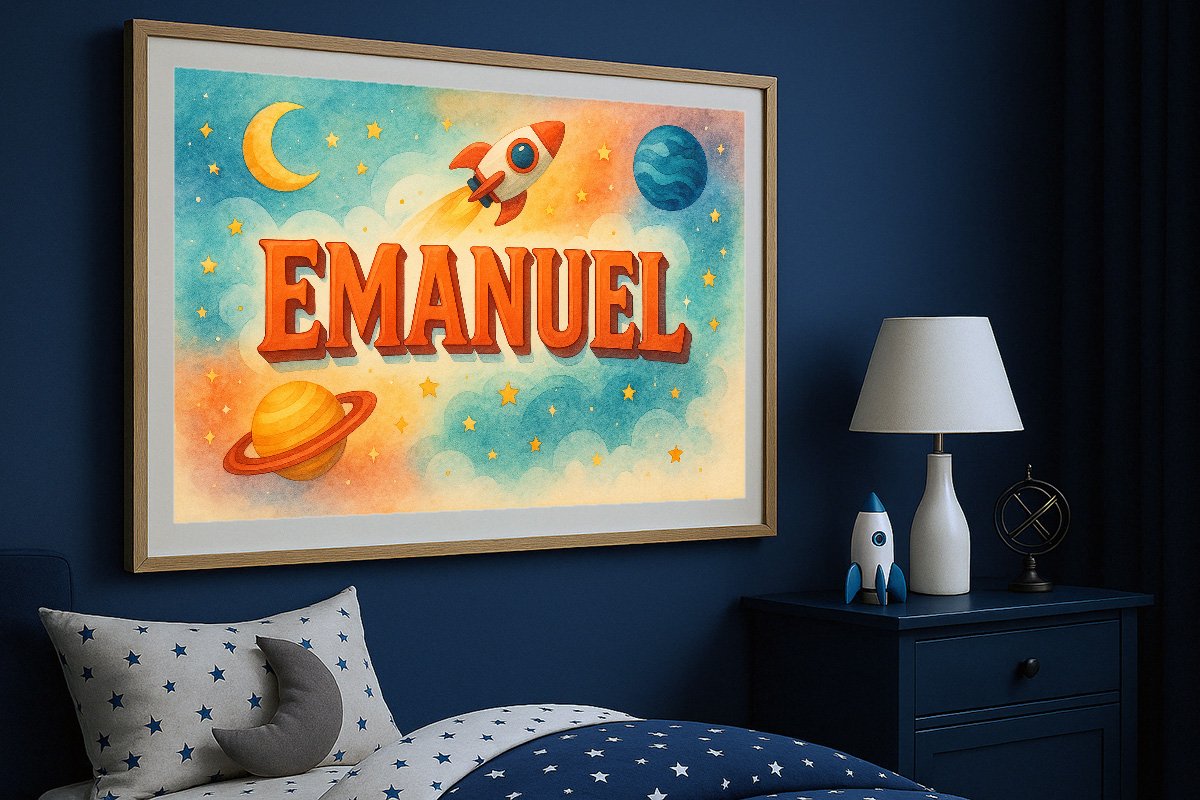 Emanuel Personalized Outer Space Art 1175