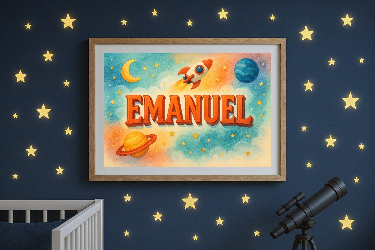 Emanuel Personalized Outer Space Art 1175