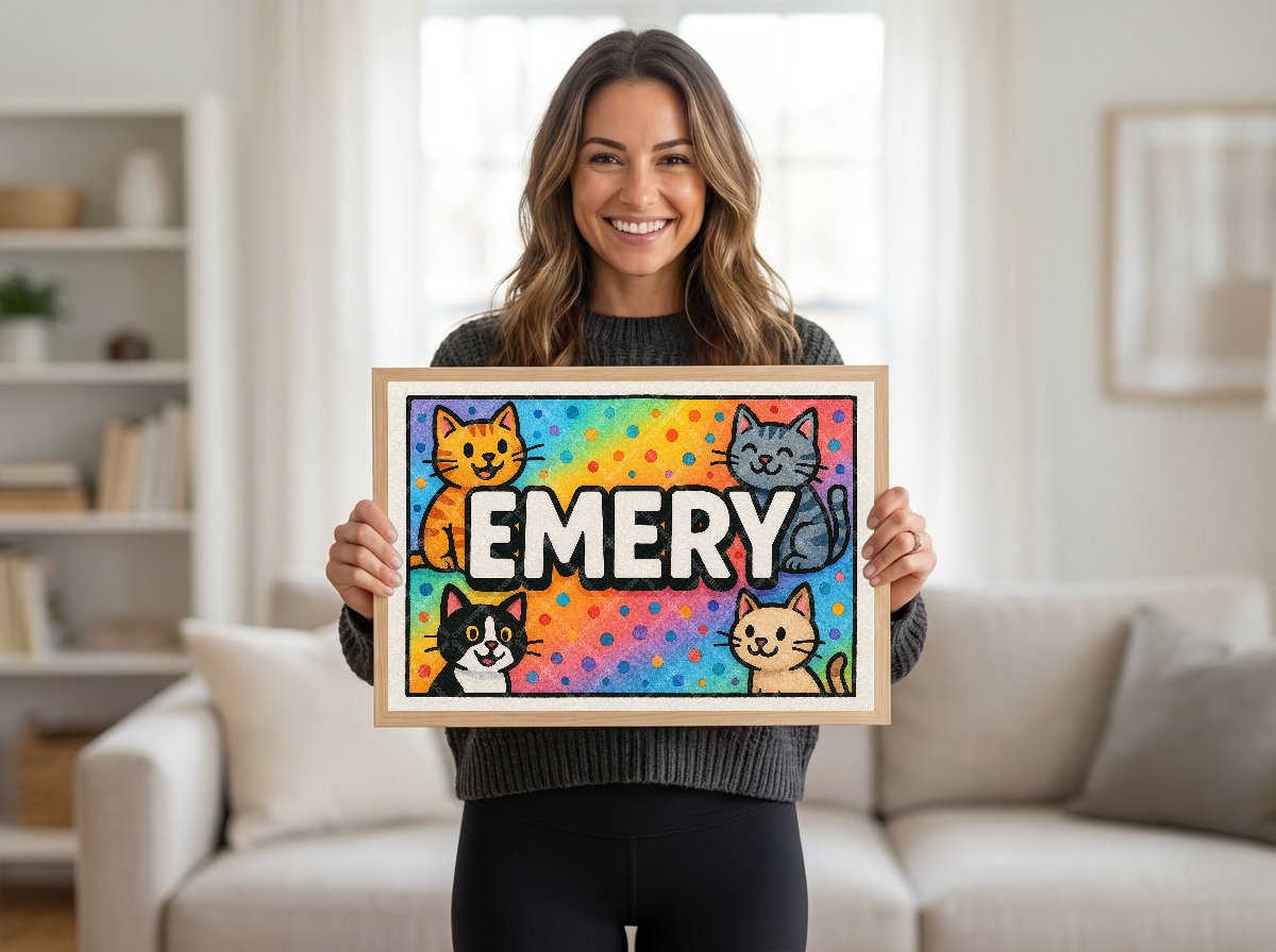 Personalized name art for Emery
