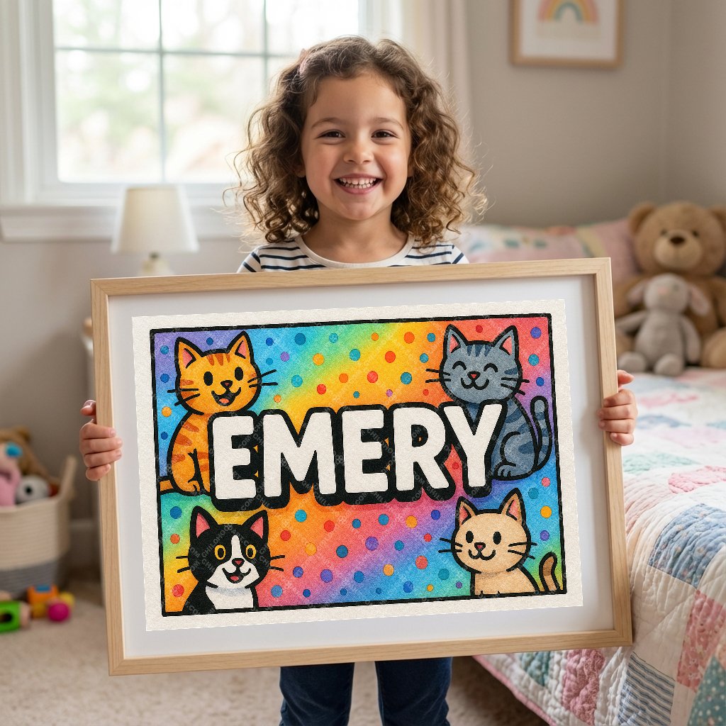 Personalized name art for Emery