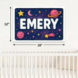 Emery Name Art - Space Explorers personalized wall print for kids