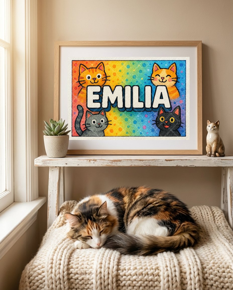 Personalized name art for Emilia