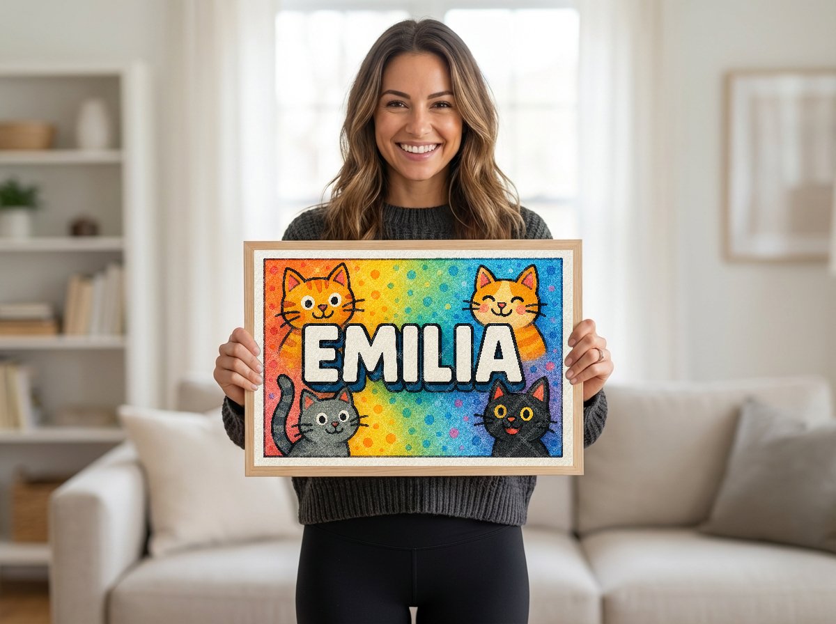 Personalized name art for Emilia