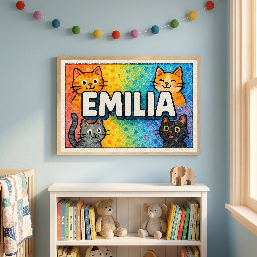 Personalized name art for Emilia