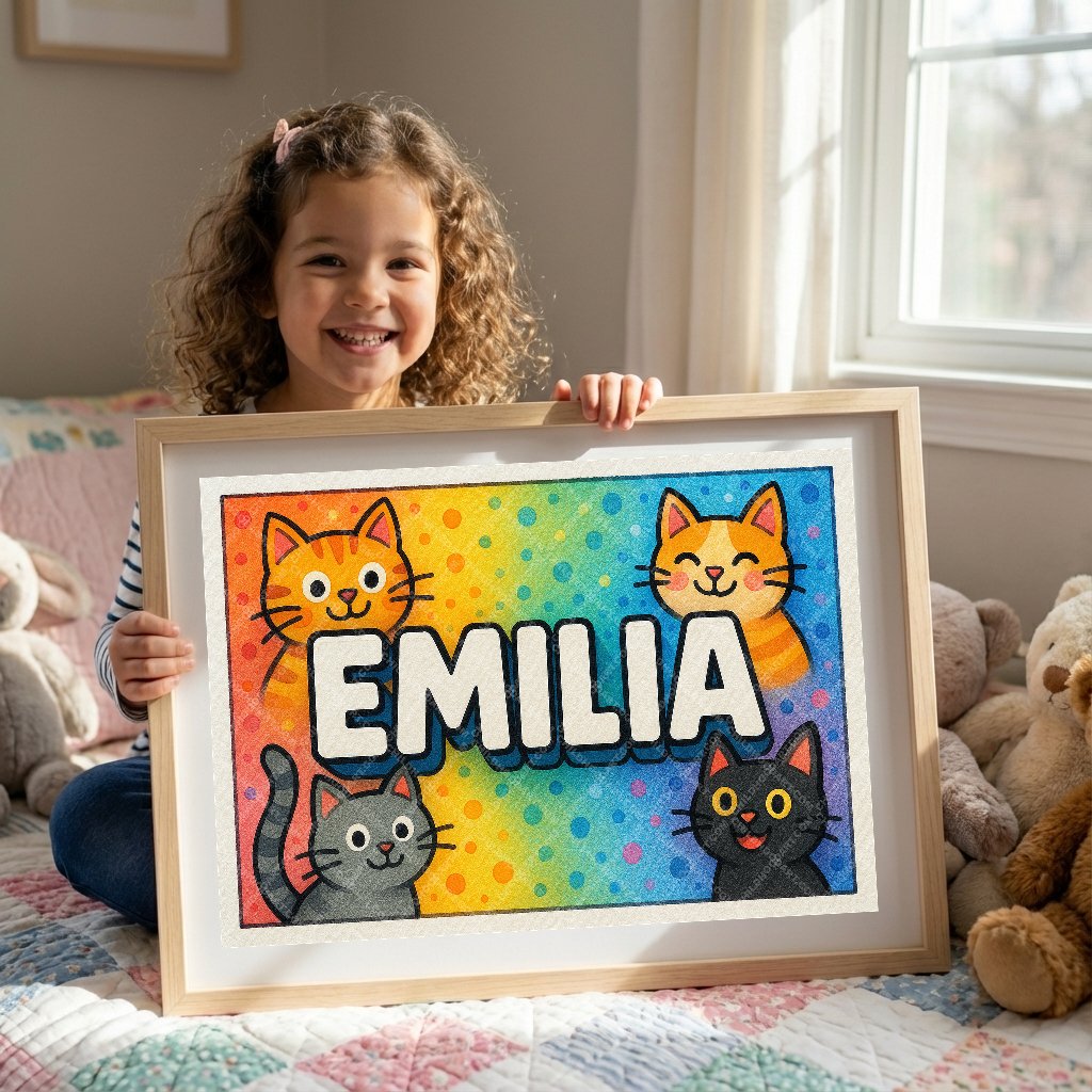 Personalized name art for Emilia