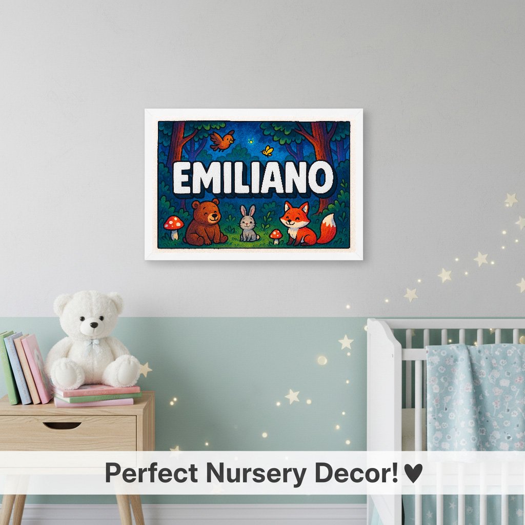 Personalized name art for Emiliano