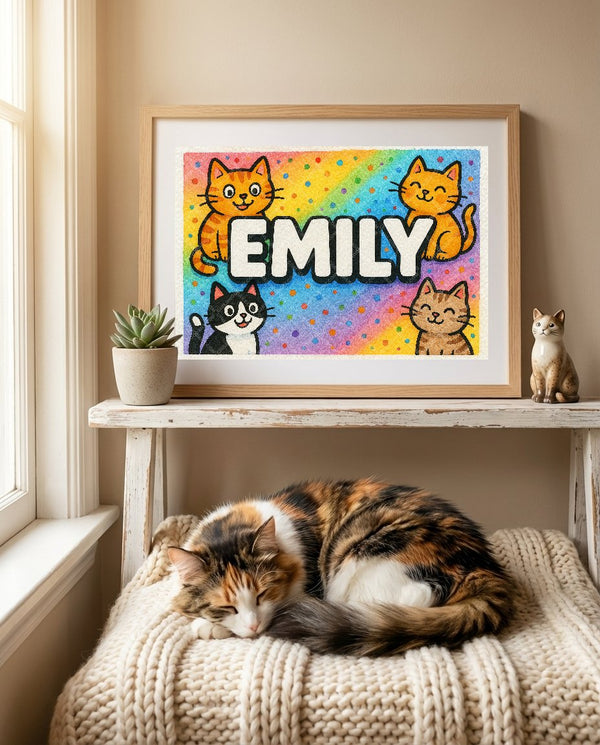 Emily Colorful Cats Art
